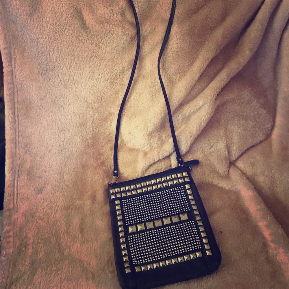 Black studded bag
